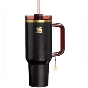 Stanley Quencher Luxe H2.0 FlowState 40oz Tumbler Black Snakeskin NEW in Box